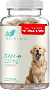 Liver Support for Dogs with SAM-e - Chewable SAM-e for Dogs Bone Mood Joint Brain and Liver Support Supplement with Easy Absorption 225mg S-Adenosyl-L-Methionine - Made in a cGMP US Lab (Single)