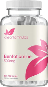 High Absorption Vitamin B1 Benfotiamine 300mg - Benfotiamine Supplement for Glycation Heart and Nerve Support - Vegan Non-GMO & Gluten Free Fat Soluble Thiamine B1 Supplement (180 Servings)