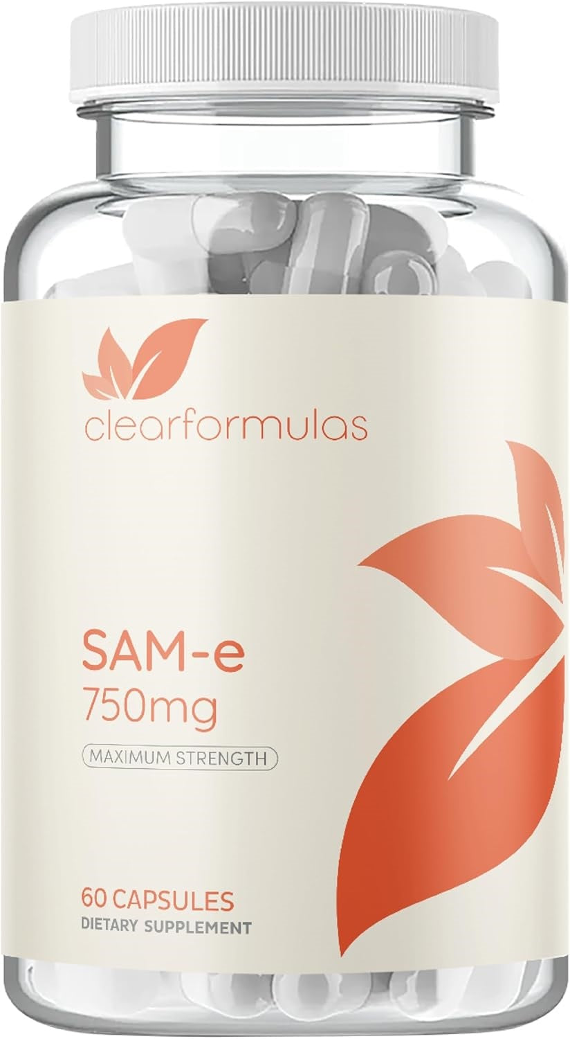 Bioactive SAM-e 750mg - High Strength SAM-e Supplement with Biologically Active S,S Form for Joint Liver and Mood Support - Vegan Non-GMO Preservative Free - Made in The US