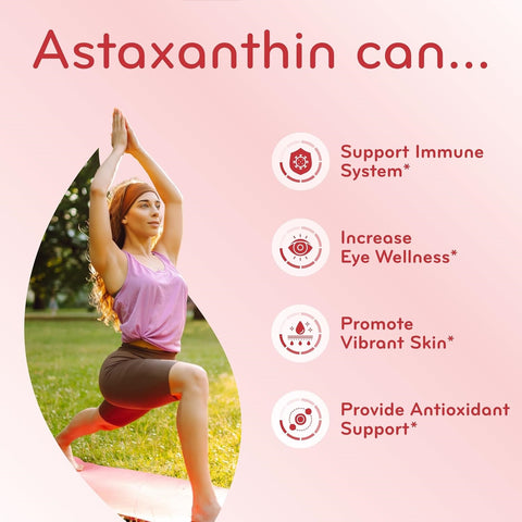 Algae Based Astaxanthin Supplement - Rapid Release Astaxanthin 10mg Non-GMO Super Potent Antioxidant and Carotenoid for Skin Immunity and Eye Health Support - Made in a cGMP US Lab (6 Month Supply)