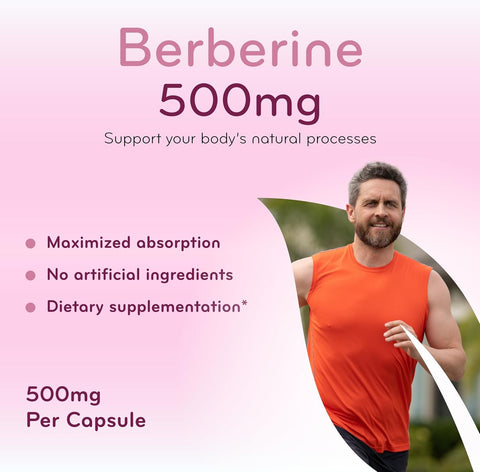 Berberine Supplement 500mg - Lab Tested Berberine 500mg Value Size - Vegan Non-GMO Made in The US & Gluten Free (6 Months Supply)