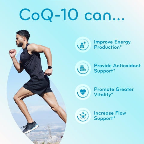 Quick Absorption CoQ10 200mg - Coenzyme Q10 200mg Potent Antioxidant for Heart Energy and Aging Support - High Stability CoQ10 Ubiquinone Capsules - Made in a cGMP US Lab (400 Servings)
