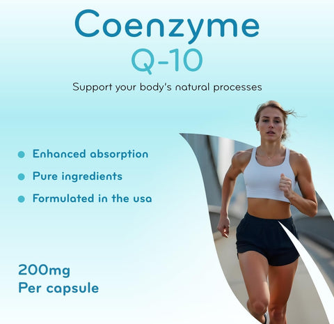 Quick Absorption CoQ10 200mg - Coenzyme Q10 200mg Potent Antioxidant for Heart Energy and Aging Support - High Stability CoQ10 Ubiquinone Capsules - Made in a cGMP US Lab (200 Servings)
