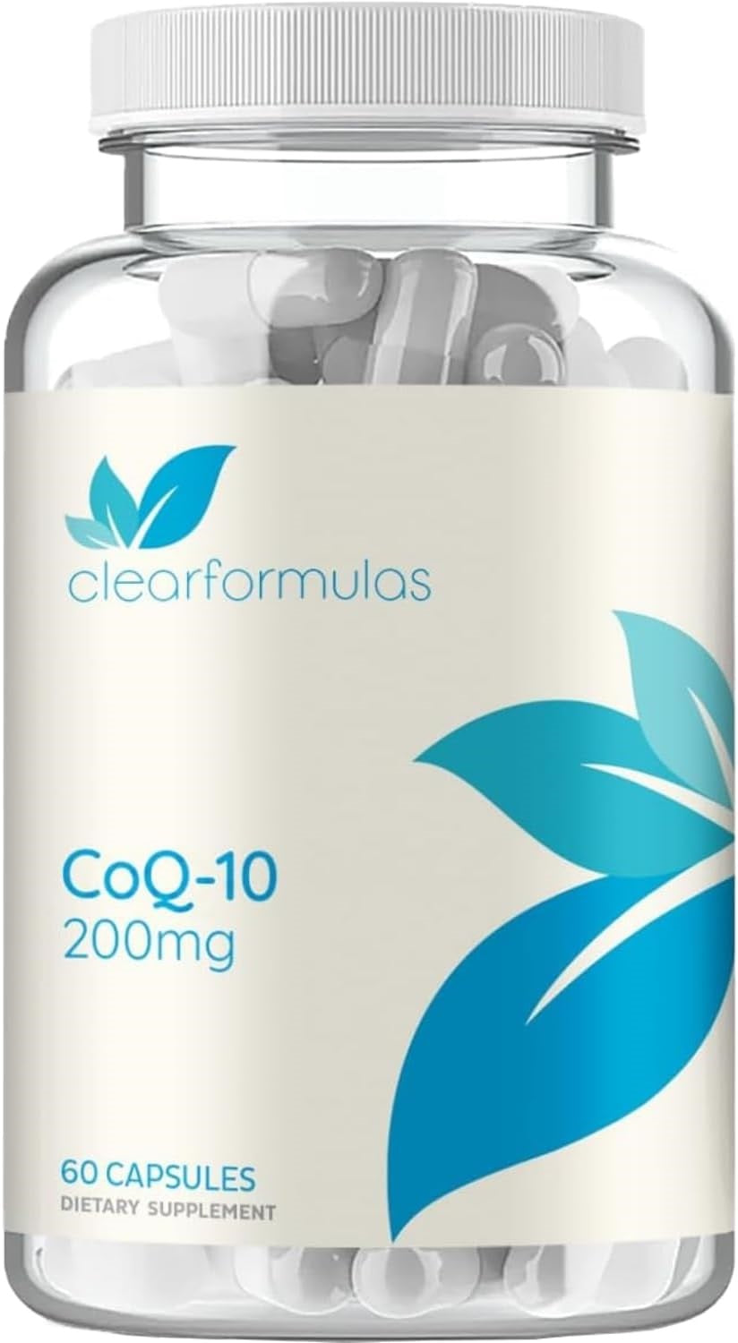 Quick Absorption CoQ10 200mg - Coenzyme Q10 200mg Potent Antioxidant for Heart Energy and Aging Support - High Stability CoQ10 Ubiquinone Capsules - Made in a cGMP US Lab (60 Servings)