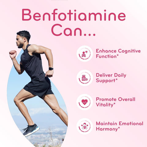 High Absorption Vitamin B1 Benfotiamine 300mg - Benfotiamine Supplement for Glycation Heart and Nerve Support - Vegan Non-GMO & Gluten Free Fat Soluble Thiamine B1 Supplement (180 Servings)