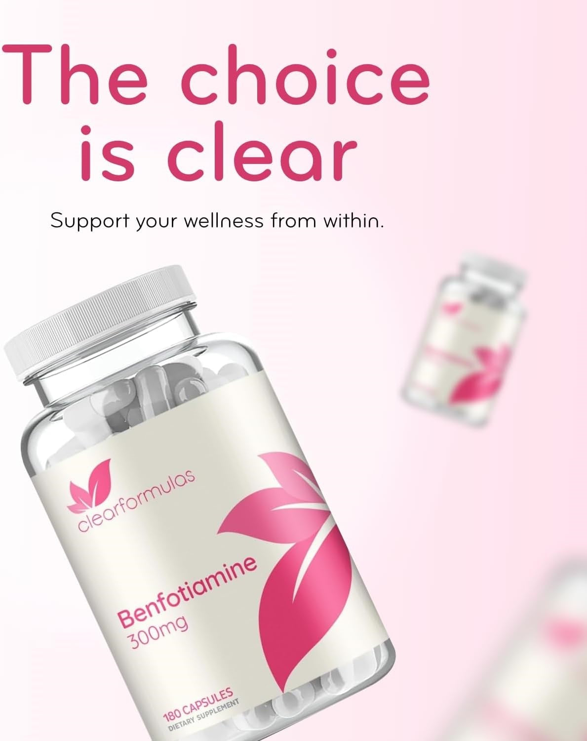 High Absorption Vitamin B1 Benfotiamine 300mg - Benfotiamine Supplement for Glycation Heart and Nerve Support - Vegan Non-GMO & Gluten Free Fat Soluble Thiamine B1 Supplement (180 Servings)