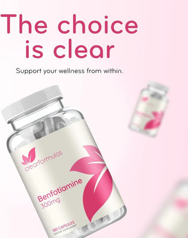 High Absorption Vitamin B1 Benfotiamine 300mg - Benfotiamine Supplement for Glycation Heart and Nerve Support - Vegan Non-GMO & Gluten Free Fat Soluble Thiamine B1 Supplement (180 Servings)