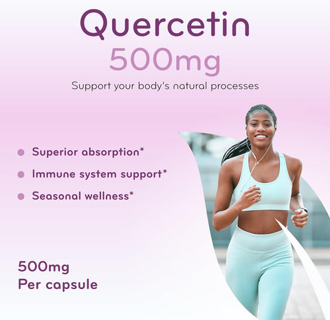 Advanced Zinc Quercetin with Bromelain Formula - Triple Immune Support Quercetin Complex for Daily and Seasonal Immune System Wellness Support - Made in a cGMP American Facility (480 Servings)