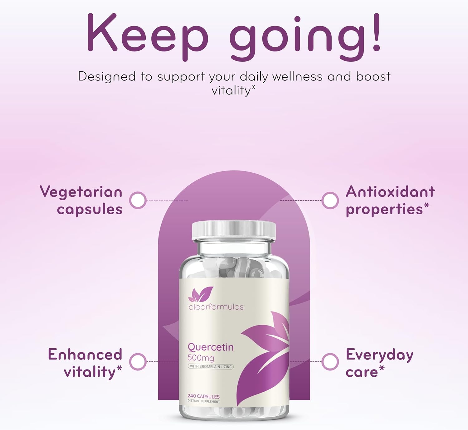 Advanced Zinc Quercetin with Bromelain Formula - Triple Immune Support Quercetin Complex for Daily and Seasonal Immune System Wellness Support - Made in a cGMP American Facility (480 Servings)