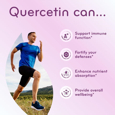 Advanced Zinc Quercetin with Bromelain Formula - Triple Immune Support Quercetin Complex for Daily and Seasonal Immune System Wellness Support - Made in a cGMP American Facility (480 Servings)