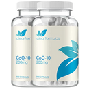 Clear Formulas Pure CoQ10 200mg 200 Capsules (2 Pack) Supports Heart Health & Helps Maintain Healthy Blood Pressure