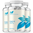 Clear Formulas Pure CoQ10 200mg 200 Capsules (3 Pack) Supports Heart Health & Helps Maintain Healthy Blood Pressure