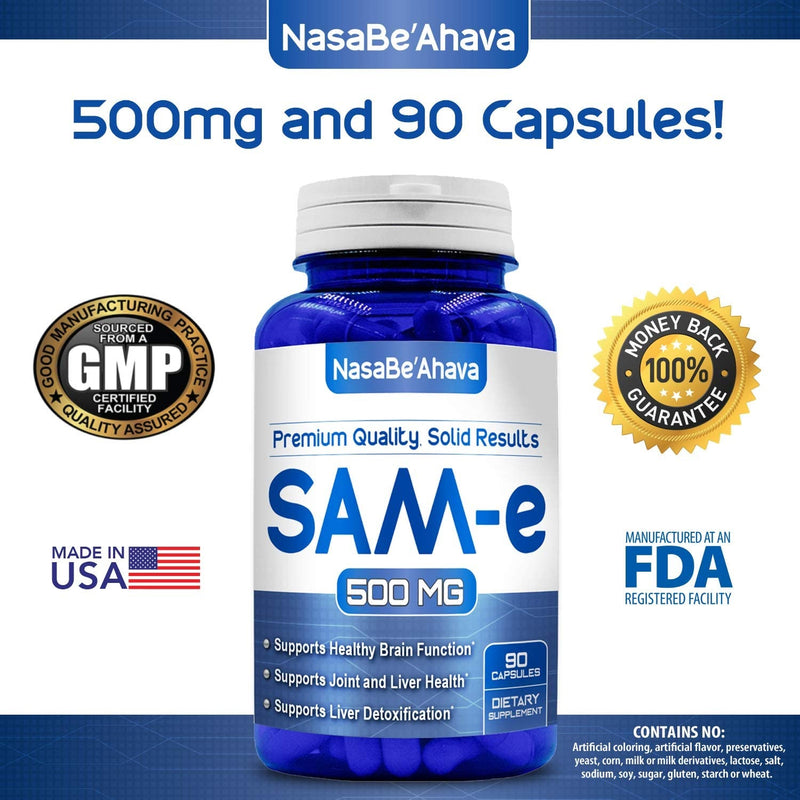 SAM-e -  500 mg - 90 Capsules