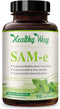 Front of Healthy Way SAM-e 400mg dietary supplement bottle.