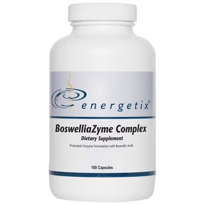 Front of Energetix BoswelliaZyme Complex dietary supplement bottle.