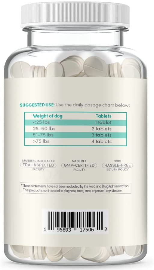Clear Formulas Sam-e for Dogs, S-Adenosyl-L-Methionine, 225mg 120 Chewable Tablets, Natural Hepatic Liver Health Support