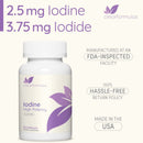 ClearFormulas Iodine 6.25 mg, Iodine and Iodide Supplement to Support Thyroid Health and Hormone Balance, 90 Capsules (90 Servings)