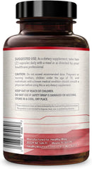 Jiaogulan 820mg suggested use and caution label on back of bottle.