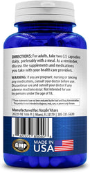 Pterostilbene 150mg directions, manufacturer and warning label on back of bottle.