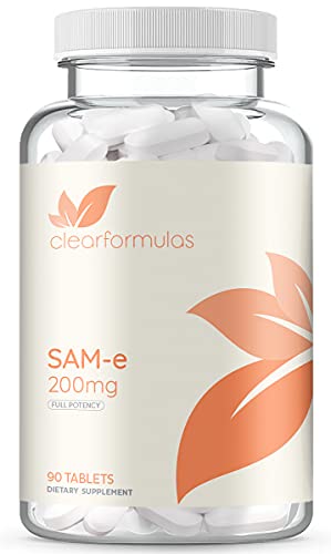 Clear Formulas Sam-e 200mg Full Potency (90 Tablets) (S-Adenosyl-L-Methionine) Mood and Joint Support