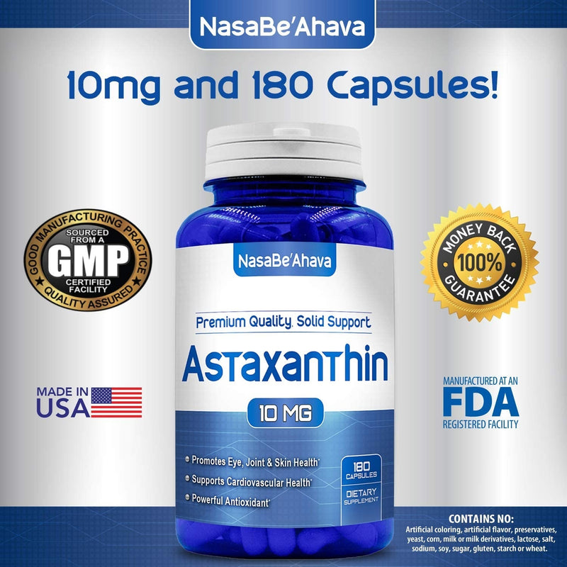 Astaxanthin - 10 mg - 180 Capsules