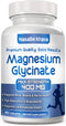 Front of NasaBe'Ahava Magnesium Glycinate 400mg dietary supplement bottle.