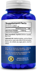 NasaBe'Ahava Beet Root supplement facts and ingredients label on bottle.