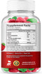 Apple Cider Vinegar Gummies supplement facts and ingredients label on bottle